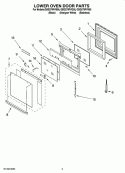 LOWER OVEN DOOR PARTS Diagram and Parts List for GBD279PVS00  Whirlpool Wall Oven
