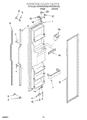 FREEZER DOOR Diagram and Parts List for 4KSRS25QFW03  KitchenAid Refrigerator