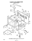 CABINET AND STIRRER Diagram and Parts List for MW8700XL0  Whirlpool Microwave
