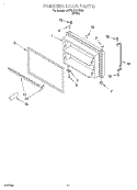 FREEZER DOOR, OPTIONAL Diagram and Parts List for 2VET21DKJW00  Whirlpool Refrigerator