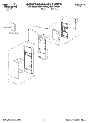 CONTROL PANEL PARTS Diagram and Parts List for YMH1170XSS1  Whirlpool Microwave