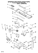 INTERIOR AND VENTILATION PARTS Diagram and Parts List for YMH6140XFQ2  Whirlpool Microwave