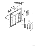 INNER DOOR Diagram and Parts List for DU8900XY0  Whirlpool Dishwasher
