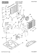 UNIT, LITERATURE Diagram and Parts List for CAH8WB42  Crosley Air Conditioner