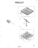 DISHRACK Diagram and Parts List for DP3801XLW0  Whirlpool Dishwasher