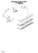 CONTROL PANEL PARTS Diagram and Parts List for KSSP42QTS00  KitchenAid Refrigerator