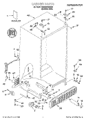 CABINET, LITERATURE Diagram and Parts List for 3XED5SHGKS00  Whirlpool Refrigerator