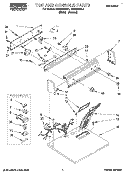 TOP AND CONSOLE, LIT/OPTIONAL Diagram and Parts List for RGX6646AL1  Roper Dryer