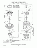 PUMP AND MOTOR PARTS Diagram and Parts List for DU915PWWB1  Whirlpool Dishwasher