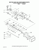 MOTOR AND ICE CONTAINER PARTS Diagram and Parts List for BRS70EBANA01  Whirlpool Refrigerator