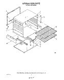 INTERNAL OVEN Diagram and Parts List for SF0100SRW0  Whirlpool Range