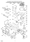 CABINET AND STIRRER Diagram and Parts List for KEMS307GWH3  KitchenAid Microwave Oven Combo
