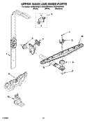 UPPER WASH AND RINSE PARTS Diagram and Parts List for KUDR02FSSS1  KitchenAid Dishwasher