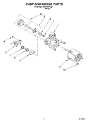 PUMP AND MOTOR Diagram and Parts List for DU811SWKQ0  Whirlpool Dishwasher