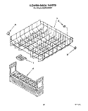 LOWER RACK Diagram and Parts List for KUDI22XX2  KitchenAid Dishwasher