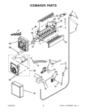 ICEMAKER PARTS Diagram and Parts List for KBFC42FTS07  KitchenAid Refrigerator
