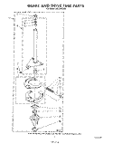 BRAKE AND DRIVE TUBE Diagram and Parts List for LA5530XSW2  Whirlpool Washer