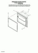 FREEZER DOOR PARTS Diagram and Parts List for GB2SHDXTD00  Whirlpool Refrigerator