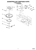 MAGNETRON AND TURNTABLE PARTS Diagram and Parts List for IOR14XRD0  Inglis Microwave