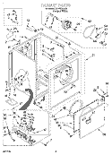 CABINET Diagram and Parts List for LGR4634BQ2  Whirlpool Dryer