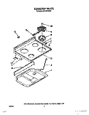 COOKTOP Diagram and Parts List for RF310PXXW0  Whirlpool Range