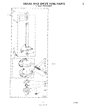 BRAKE AND DRIVE TUBE Diagram and Parts List for LA5430XMW2  Whirlpool Washer