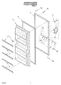 DOOR Diagram and Parts List for SVF20NRKQ00  Whirlpool Freezer