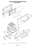 OVEN DOOR AND BROILER Diagram and Parts List for SF302EERW1  Whirlpool Range