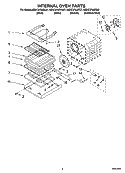 INTERNAL OVEN PARTS Diagram and Parts List for KEHC379JSS07  KitchenAid Microwave Oven Combo