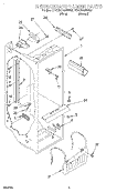 REFRIGERATOR LINER Diagram and Parts List for 7ED27DQXDN02  Whirlpool Refrigerator