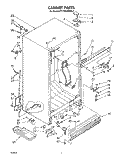 CABINET Diagram and Parts List for ET17HKXRMR0  Whirlpool Refrigerator