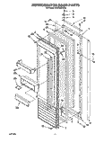 REFRIGERATOR DOOR Diagram and Parts List for KSSS36DAX04  KitchenAid Refrigerator