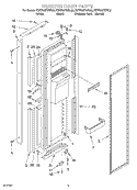 FREEZER DOOR Diagram and Parts List for KSRB22FHBT05  KitchenAid Refrigerator