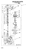 GEARCASE PARTS, OPTIONAL PARTS (NOT INCLUDED) Diagram and Parts List for IP44004  Inglis Washer