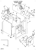 SECTION Diagram and Parts List for TEDL200BW0  Whirlpool Dryer