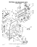 CONTROLS AND REAR PANEL Diagram and Parts List for LA7800XSW0  Whirlpool Washer