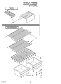SHELF PARTS, OPTIONAL PARTS Diagram and Parts List for ST14CKXKQ02  Whirlpool Refrigerator
