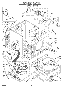 CABINET Diagram and Parts List for LGR7646AN1  Whirlpool Dryer