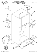 CABINET, LITERATURE Diagram and Parts List for ET19RKXGT03  Whirlpool Refrigerator