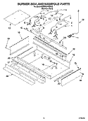 BURNER BOX AND MANIFOLD PARTS Diagram and Parts List for KDRP467KSS02  KitchenAid Range