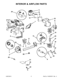 INTERIOR & AIRFLOW PARTS Diagram and Parts List for KHMS2056SWH3  KitchenAid Microwave