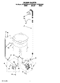 PUMP PARTS, OPTIONAL PARTS (NOT INCLUDED) Diagram and Parts List for WTW6600SW3  Whirlpool Washer