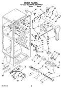 LINER PARTS Diagram and Parts List for ER8VHMXTL01  Whirlpool Refrigerator
