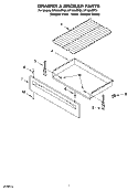 DRAWER & BROILER PARTS Diagram and Parts List for SF196LEPB3  Whirlpool Range