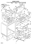 LINER Diagram and Parts List for GT22DCXJB00  Whirlpool Refrigerator