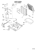 UNIT PARTS Diagram and Parts List for AD40DSL4  Whirlpool Dehumidifier