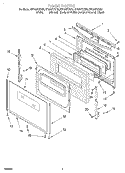 DOOR Diagram and Parts List for RF386PXGB0  Whirlpool Range