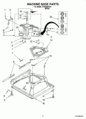 MACHINE BASE PARTS Diagram and Parts List for ETW4400VQ2  Estate Washer