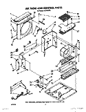 AIRFLOW AND CONTROL Diagram and Parts List for AC1804XT0  Whirlpool Air Conditioner