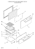 OVEN DOOR AND BROILER Diagram and Parts List for FGP210VW6  Roper Range